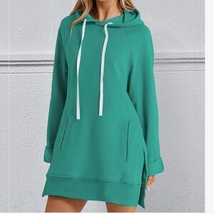 ❄️NEW LISTING❄️ Women's Sweatshirt Long Sleeve Mint Green Hoodie Dress
